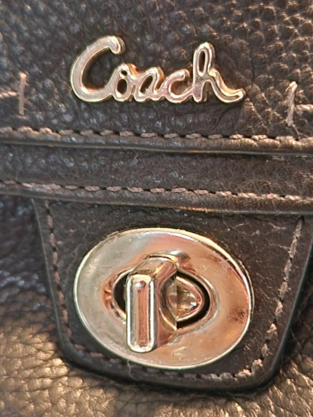 Vintage Coach Penelope Pebbled Leather Swingback - F45012